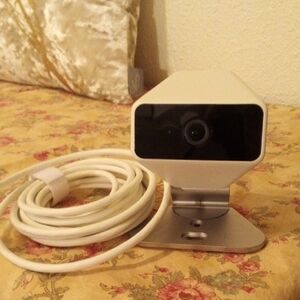 Compact White Webcam with Stand